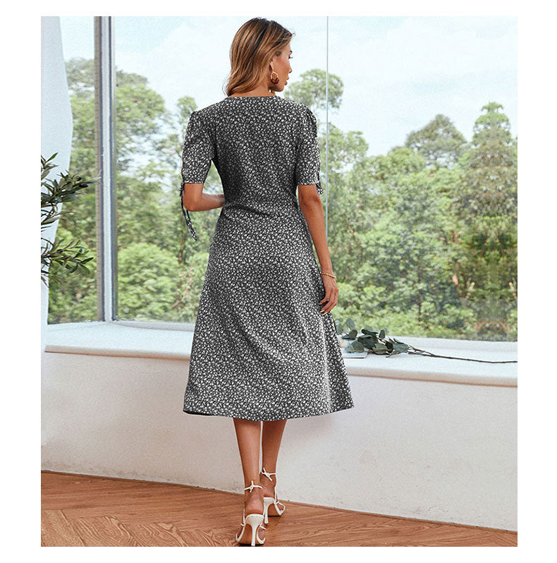 Robe été mi-longue à imprimé Floral