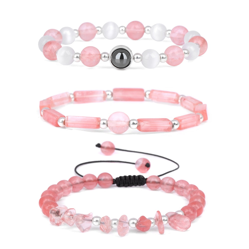 Ensemble de Bracelets en perles œil de tigre F/H