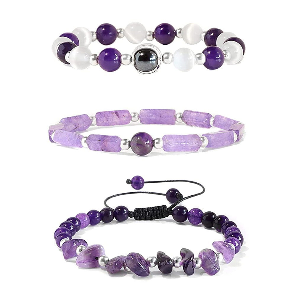 Ensemble de Bracelets en perles œil de tigre F/H