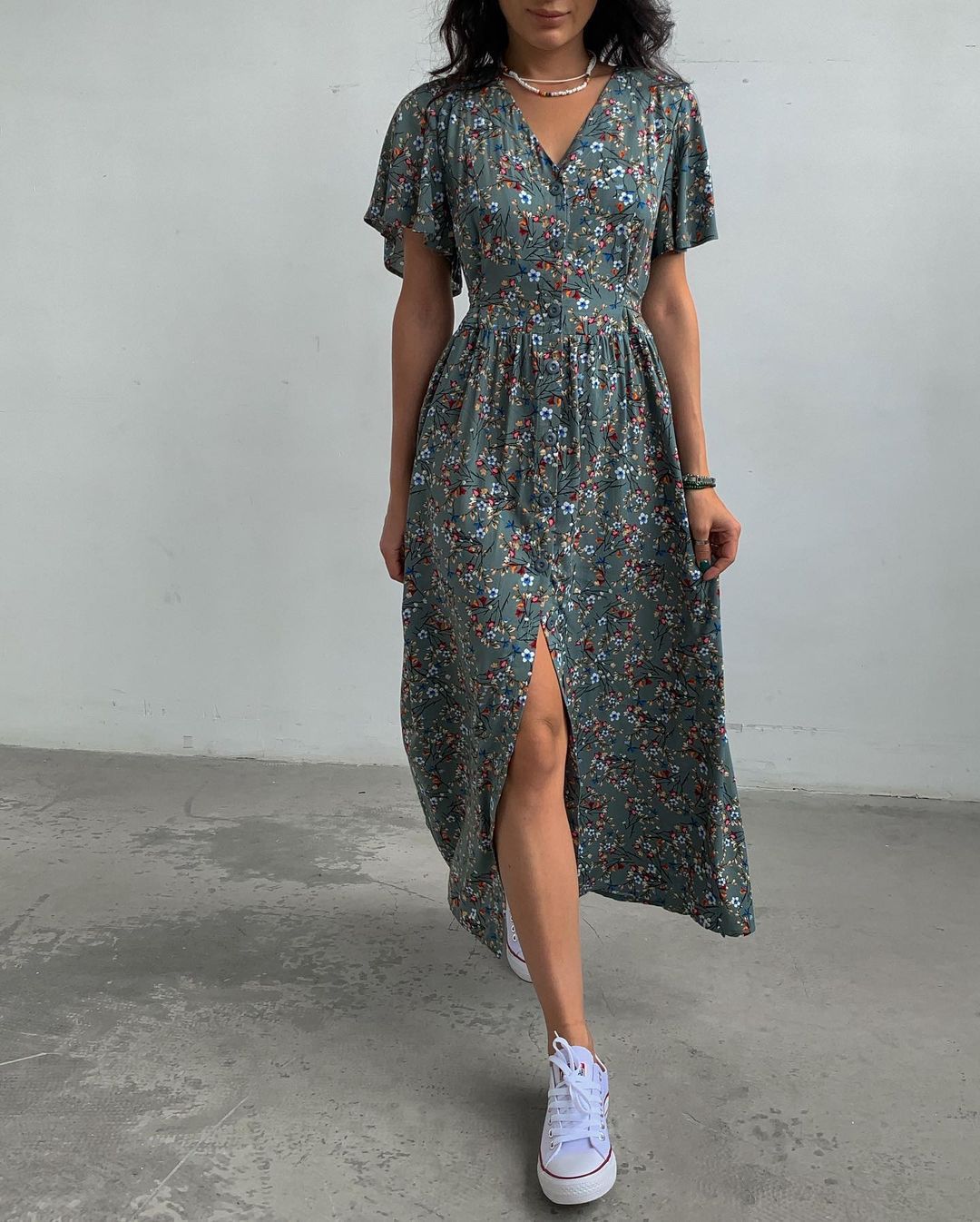 Robe femme été à lacets Style français