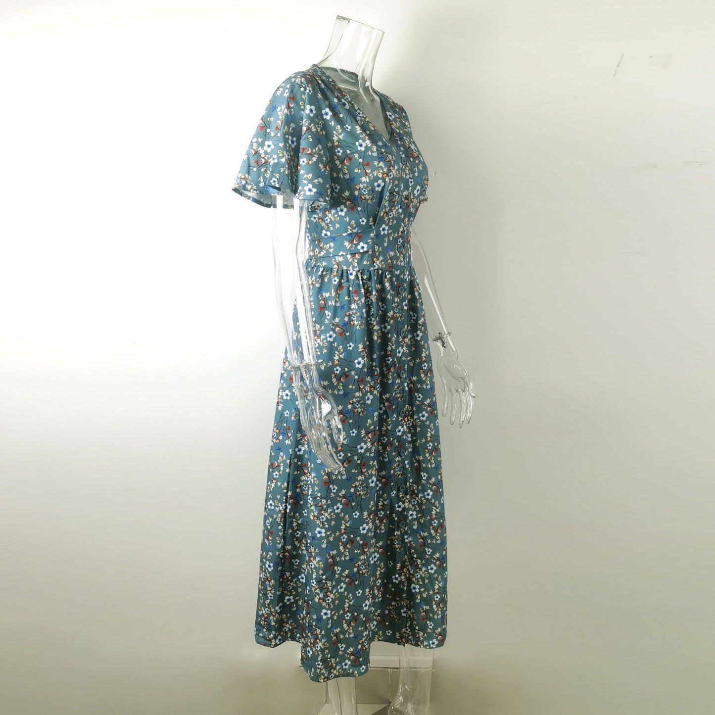 Robe femme été à lacets Style français