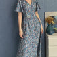 Robe femme été à lacets Style français